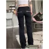 Dames jeans dames zoals keurpaar punk klinknarken rits zwart rechte gotische lage taille vrouwen denim broek esthetische streetwear donkere acade dhmus