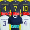 3XL 4XL 24 25フットボールシャツ150周年記念サッカージャージーブルー2025フットボールシャツユニフォーム男性男性キッズセットユニフォームソック