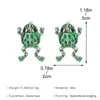 Серьги -грибы готическая зеленая лягушка для женщин Симпатичные забавные ящерицы ушные засоры пирсинг -шпильки эстетика Y2K Ювелирные аксессуары