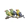 Brooches Creative Brand Design Enamel Brooch Multicolor Three Bird Dripping Oil Pins Animal Hummingbird Jewelry Gift