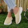 Casual Shoes Ladies Simple Retro Solid Color Flying Mesh Surface BEACHABE COMRONTID RUNNING STOR STORLIG KVINNSKRAS