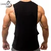 Bodybuilding Clothes For Men Loose Fitness Tank Top Customized Printed Open Side Sports Vest Gym 240415