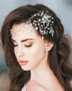Pearl Headband Forehead Hair Chain Jewelry Wedding Bridal Flower Tiara Crown Hair Accessories Party Prom Headdress Silver Head Pie7692778