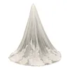 Bridal Véils CC Catedral Women Acessórios Capacete de cabeceira Capacete de casos de roupas de cabelo Aplicado Véu longo com Combs V688