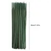 Fleurs décoratives 100pcs Green Floral Fil Artificial Flower Tige Branches Twigs Iron Diy Paper Stub Accessoire