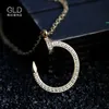 Designer CarTres Nouveau style Hook Nail Nail CNC Diamond Collier incrusté Personnalisé Simple Round Hook Clavicule Chain Bijoux VTOU VTOU