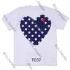 2024 Fashion Mens Than Thirt Garcons Designer Shirts Red Commes Heart Casual Womens Des Badge Graphic Tee Heart Behind Letter on Chest CDG Short Shory HS 324