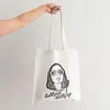 Sacs à provisions Y2K Portrait Print Femme Sac réutilisable Tote Tote Goth Eco Aesthetic Shopper Apweter Handsbags