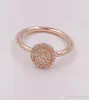 Rose gold radiant rings original silver fits for style jewelry 180986CZ H8ale H82043311