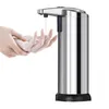 Dispensateur de savon liquide ABS en plastique en acier inoxydable sans touche avec capteur pour la salle de bain Cuisine Automatique maison