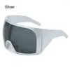 Gafas de sol Wrap alrededor de UV400 Protección Rave Rave Curved Lens Shades Futuristic Y2K 2000's Eyewear