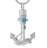 IJD8201 Cremazione in acciaio inossidabile gioiello urna urna anchor memoriale memoriale del ricordo cenere a sospensione a sospensione per Ash8542525