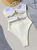 Peachtan High Waist Bathing Suit Ladies Bride Swimsuit Women 2023 Halter Swimwear Bikini Push Up Leg Beach Wear 240409