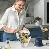 Миски Стильное обеденное опыт керамическая посудомоечная посуда Фарфоровая фарфоровая элегантная декоративная посуда миска для кухонного домашнего декора