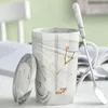 Mugs Ceramic Mug Korean Version Trendy Cup Ins Constellation With Lid Spoon Couple