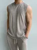 Ice Silk Mens Summer Ruffian Tracksuit Beau T-shirt et pantalon sans manches de la mode