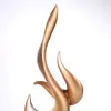 Figurines décoratives Creative Fire Flame Sculpture Abstract Polyresin Life Statue Novelty Gift Craft Embellissement Accessoires pour le bureau