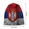 Bérets vintage serbia drapeau cap beanie cap bonnet unisexe hiver chaude chapeau tricot homme