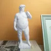 Figurine decorative Resina Fat David Statue 11x7x25cm Casting Professional Crafts Ornament Ornament Orna