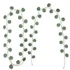 Flores decorativas sem desbotamento artificial de 10 peças Faux Eucalyptus Garland para cenários de casamentos Decoração de decoração da parede Sala