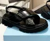 Женские тапочки Fashion Beach Толстый нижний платформа платформа Lady Sandals кожа высокие каблуки Slides Slides Size35-40