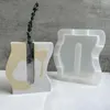 Vasos Hidroponia Molde de silicone para vasos arco vaso de arco vaso de flores de gesso de gesso pingando decoração de cerâmica de gesso