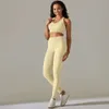 Tenues Lu align sans couture pour les femmes set Femmes 2 pièces Sport Bra High Waist Yoga Leggings Sets Workout Sportswear Fiess Gym Clots S Jurement Lemon G