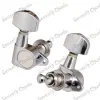 Cabos Um conjunto de botões quadrados pequenos Chrome Seled String String Tuning Pegs Tuners Machine Heads para guitarra