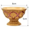 Decorative Figurines 1pc Stereoscopic Tibetan Lotus Pure Copper Clean Sacrificed Eight Auspicious Symbols Tranic Temple/Home Putting