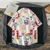 Hawaiian Beach Shirt Mens Butting Lightweight Button Top Top Sunflower à motifs japonais Vêtements à la mode 240415