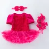 Ubranie dla dzieci Summer Baby Princess spódnica dziecięca Krótkie rękawowe róża Rose Księżniczka Spódnica Buty Toddler Buts