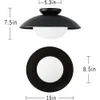 Modern ingebed plafondlamp met zacht zwart 15 inch lampenkap - stijlvol en strak ontwerp voor eigentijdse verlichting in elke kamer