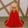 Elegante Abend für formale Kleider 2018 Red Tulle Prom Kleider mit Wrap Custom Robe de Demoiselle D039Honneur Sweep Zugrobe D3493481