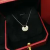 Designer 1to1 Cartres High version CNC card home amulet necklace with exquisite S925 silver plated 18K thick gold XWG2