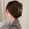 Korean Halo Dyed Pearl Grabbing Female Shark Internet Celebrity Clip with Half Tied Hair on Back of the Head, High-end Headwear