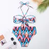 Frauen Badebekleidung hoher Taille Badeanzug 3 Stück Sets Bikinis Sarong Rock Frauen 2024 Biqunis Tassel Beach Badeanzug Monokini Sommer