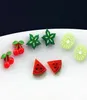 Hele kavels 12 paren heerlijk fruit oorloze stud oorbellen watermeloen kinderen magneet magnetische oorbellen voor babymeisjes kerstcadeau4075037