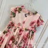 Girl's Casual Girl's Spring Summer Flower Dress Drukuj Elegancki szlachetny Temperament Księżniczka jest zbyt mała