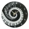 Relógios de parede 1pc Piano Style Clock acrílico Criativo penduramento Decoração da sala de ornamento para cafés EL sem LED aleatório