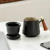 Tasses Saucers tasses filtrées à thé ensemble