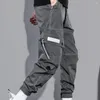 Men's Pants Secure Pocket Cargo Trousers With Drawstring Waist Multiple Pockets Ankle-banded Design For Daily Sports