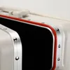 スーツケース荷物ワイドプルロッドスーツケースUSB充電ポートカップホルダーアルミニウム合金フレームミドルサイズ付き