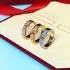 별빛 반지 사랑 반지 여자를위한 네일 반지 디자이너 티타늄 스틸 로즈 골드 실버은 남자 반지를위한 풀 다이아몬드와 함께 든 결혼식 약혼 선물 4 5 6mm 크기