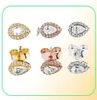 luxury designer Rose gold Teardrop Stud Earrings Women summer Jewelry with Original box for Real 925 Silver EARRING set6671015