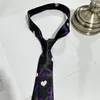 Kowądy Elegancki jedwabisty wąski krawat dla mężczyzn i kobiety z sercem nadruku współczesne męskie męskie imprezę na licencjat męskich