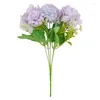 Fiori decorativi fiore simulato fiore a 5 punte del piccolo pacchetto in stile europeo palla manuale Hydrangea Chrysanthemum miscelato