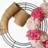 Fleurs décoratives 4pcs 40cm couronne de fer Ring Diy Festival Décor Fil Frame métallique Porte de métal Round Home Christmas Hanging Ornement