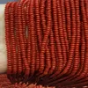 5strands echte seltene rote Koralle glatte runde Perlen Naturstein Edelstein 3-4 mm 16inch314i