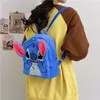 Kawaii Anime Blue Pink Plush Doll Backpack Children's Cute Cartoon Angel Backpack Holiday Soft Christmas Gift