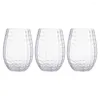 Disposable Cups Straws 3 Pcs Champagne Plastic Glasses Stemless Glassware Transparent Cup Reusable The Pet Cocktail Party